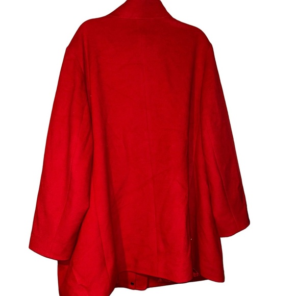 New J.Jill ultra sod perfect red Cambridge coat trench dress plus size 3X - Picture 2 of 5